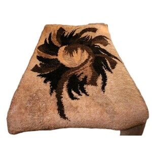 Vintage Ege Rya De Luxe Wool Shag Rug 4'X6'7" Comet 10 Design Danish MCM 1970s